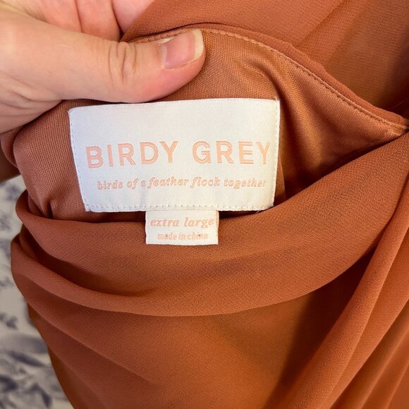 Birdy Grey | Kira Dress | Chiffon Terracotta | XL - Picture 5 of 7